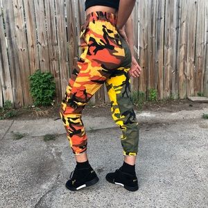 split camo fashion nova pants!